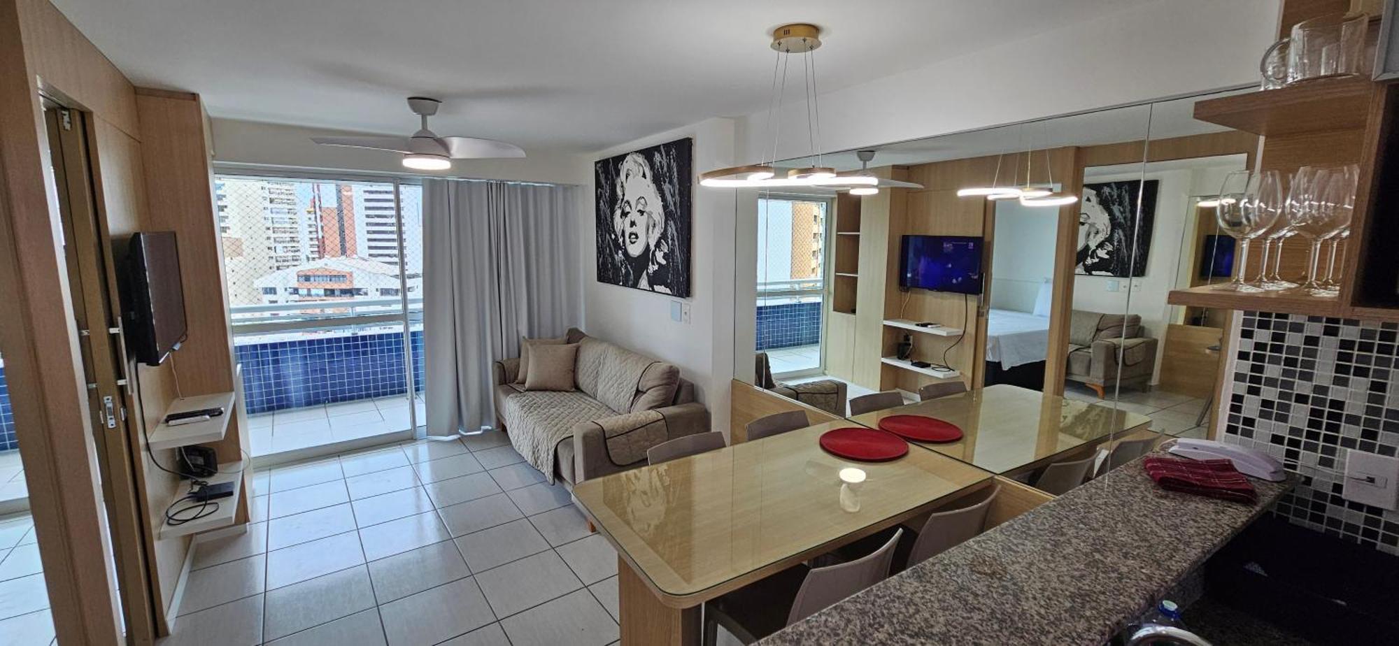 Apartment Ed Beachclass 18 Andar, 2 Quartos, 2 Banhos, No Aterro Da De Iracema